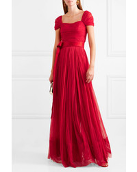 Robe de soirée en soie rouge Dolce & Gabbana