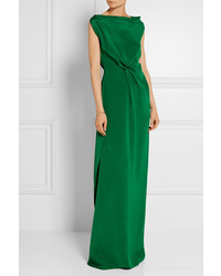 Robe de soirée en soie verte Roland Mouret