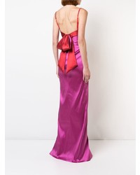 Robe de soirée fendue fuchsia Marchesa Notte