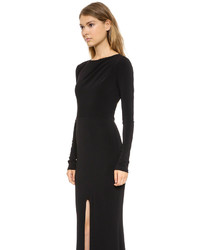 Robe de soirée fendue noire Rachel Zoe