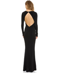 Robe de soirée fendue noire Rachel Zoe