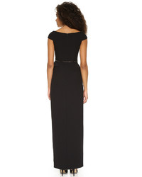 Robe de soirée fendue rouge Black Halo