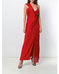 Robe de soirée fendue rouge Versace