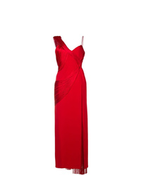 Robe de soirée fendue rouge Versace