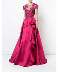 Robe de soirée fuchsia Marchesa Notte