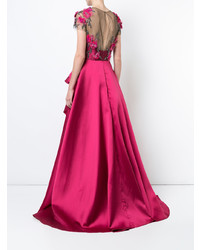 Robe de soirée fuchsia Marchesa Notte