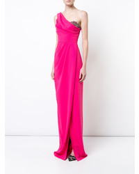 Robe de soirée fuchsia Marchesa Notte