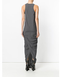 Robe de soirée gris foncé Rick Owens