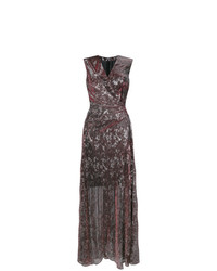 Robe de soirée gris foncé Talbot Runhof