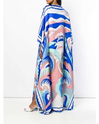 Robe de soirée imprimée bleue Emilio Pucci