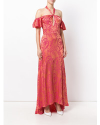 Robe de soirée imprimée fuchsia Temperley London