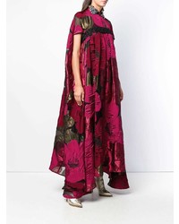 Robe de soirée imprimée fuchsia Talbot Runhof