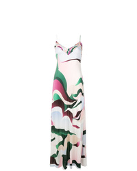 Robe de soirée imprimée multicolore Emilio Pucci