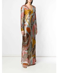 Robe de soirée imprimée multicolore Emilio Pucci