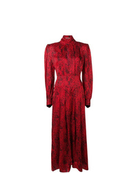 Robe de soirée imprimée rouge Alessandra Rich