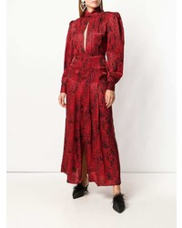 Robe de soirée imprimée rouge Alessandra Rich