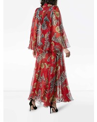 Robe de soirée imprimée rouge Dolce & Gabbana