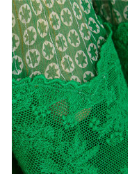 Robe de soirée imprimée verte Stella McCartney