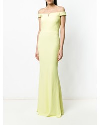 Robe de soirée jaune Alexander McQueen