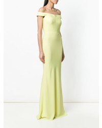 Robe de soirée jaune Alexander McQueen