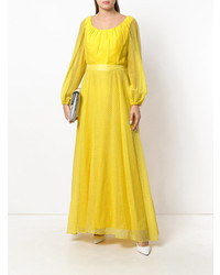 Robe de soirée jaune William Vintage