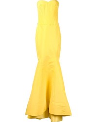 Robe de soirée jaune Zac Posen