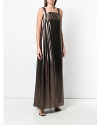 Robe de soirée marron foncé Alberta Ferretti