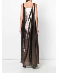 Robe de soirée marron foncé Alberta Ferretti