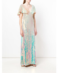 Robe de soirée multicolore Temperley London