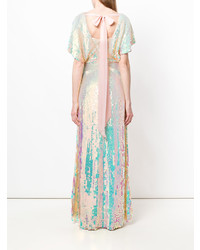 Robe de soirée multicolore Temperley London