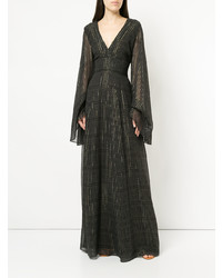 Robe de soirée noir et doré Dhela