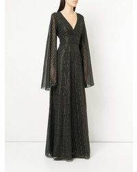 Robe de soirée noir et doré Dhela