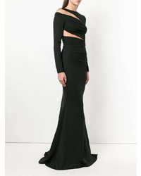 Robe de soirée noire Talbot Runhof