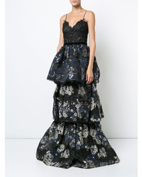 Robe de soirée noire Marchesa Notte