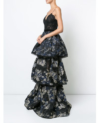 Robe de soirée noire Marchesa Notte