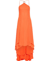 Robe de soirée orange Halston