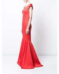 Robe de soirée orange Zac Zac Posen