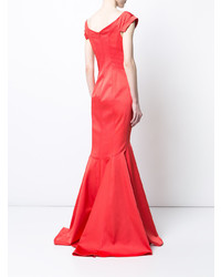 Robe de soirée orange Zac Zac Posen