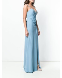 Robe de soirée ornée bleu clair Versace