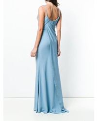 Robe de soirée ornée bleu clair Versace