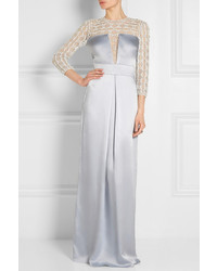 Robe de soirée ornée bleu clair Temperley London