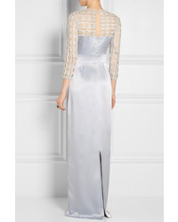 Robe de soirée ornée bleu clair Temperley London