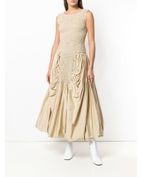 Robe de soirée ornée marron clair JW Anderson