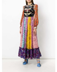 Robe de soirée ornée multicolore Gucci