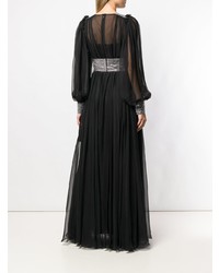 Robe de soirée ornée noire Dolce & Gabbana