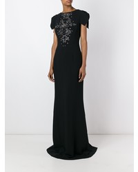 Robe de soirée ornée noire Antonio Berardi