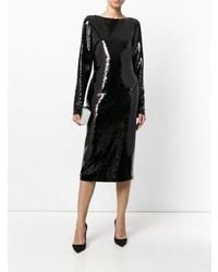 Robe de soirée pailletée noire Tom Ford