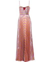 Robe de soirée pailletée rose Gucci