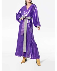 Robe de soirée pailletée violette Natasha Zinko