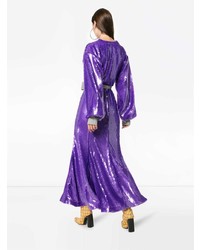 Robe de soirée pailletée violette Natasha Zinko